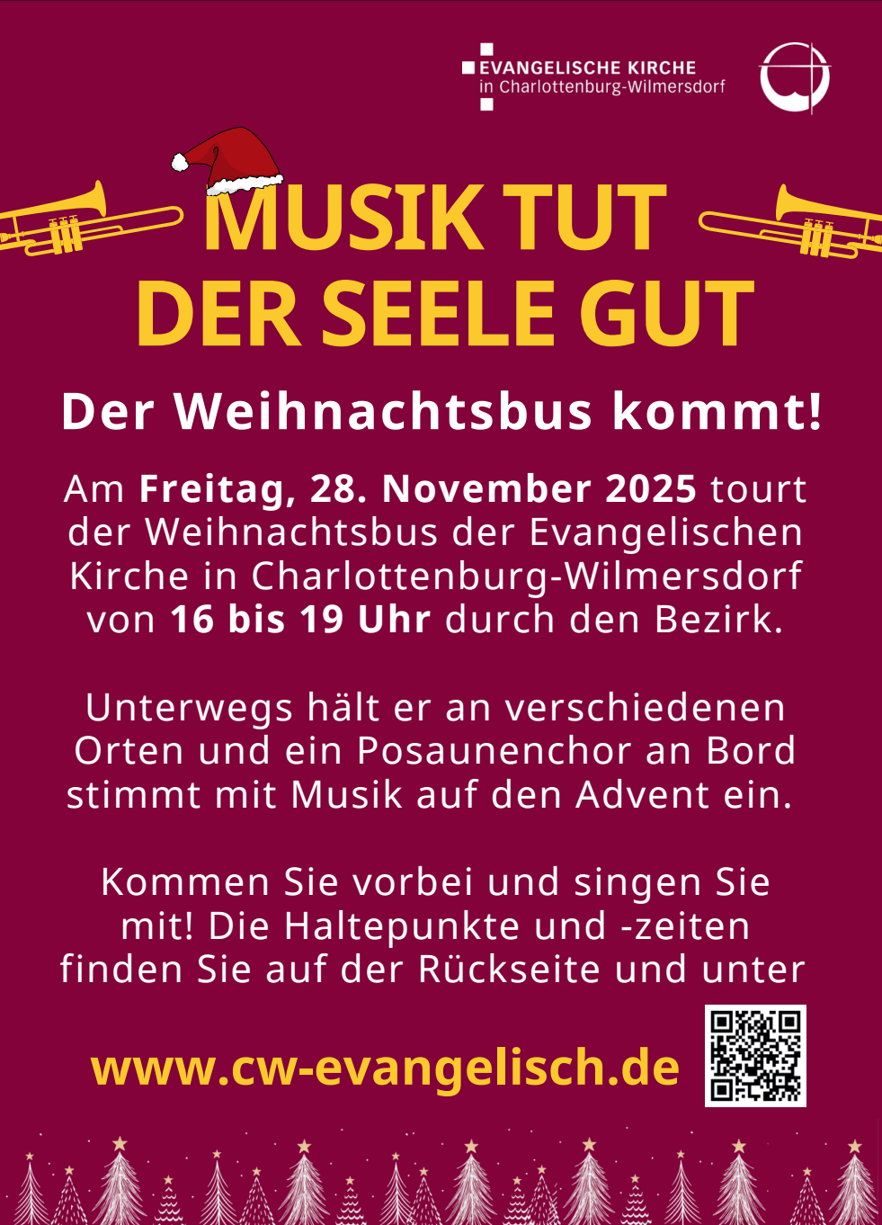 Advent in der Aue: 11 - 18 Uhr , 11 Uhr Familiengottesdiesnt, 12 Uhr Orgelführung, 14 Adventsliedersingen, 15:30 Kinderkino, 18 Uhr Konzert in der Kirche, zudem sind die Wahlen zum neuen Gemeindekirchenrat.